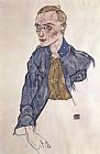 Egon Schiele Voluntary Gefreiter painting